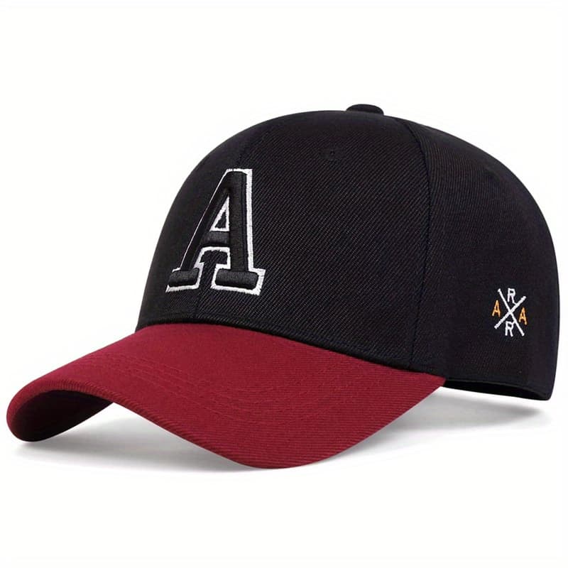 TEMU Letter A Embroidery Baseball Hip Hop Simple Unisex Dad Hats Adjustable Sun Hats For