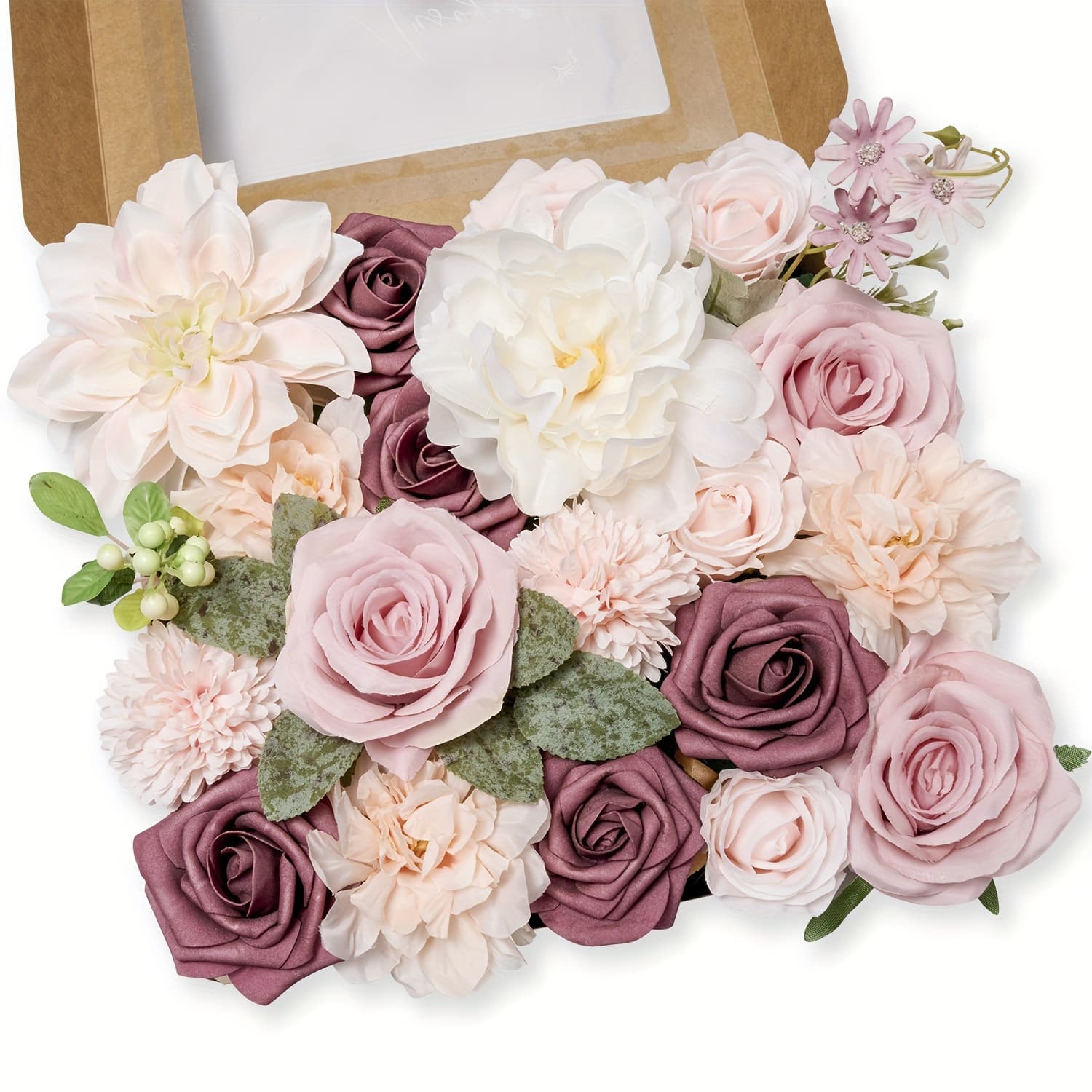 TEMU Rose Set For Diy Bridal Wedding Shower Decor, Party Table Central Decor, Home Decor, Dusty Indoors And Outdoors, Holiday Decor Day Valentine's Day Christmas Best Gifts