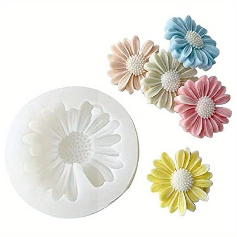 TEMU 1pc, Daisy Flower Silicone Mold - Resin Candle Mold For Flower Decoration And Crafts Diy
