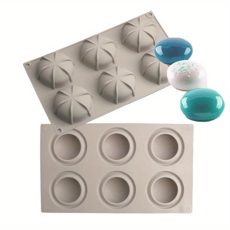 TEMU A 6pcs Semi Circular Candle Aromatherapy Solid Silicone Mold Is Easy To Clean, Easy To , And Reused