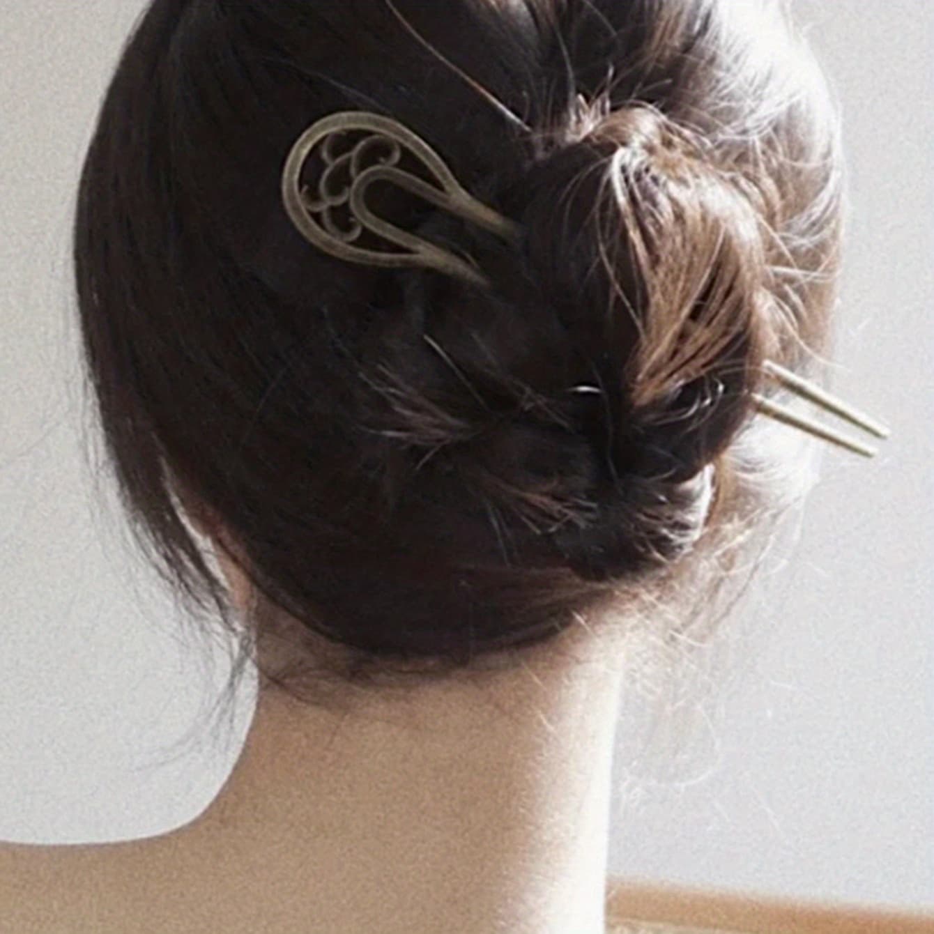 TEMU Vintage Chinese Style Hair Fork Alloy Hair Stick For Bun Holder Elegant Hair Accessories For Women Hair Styling Accessories