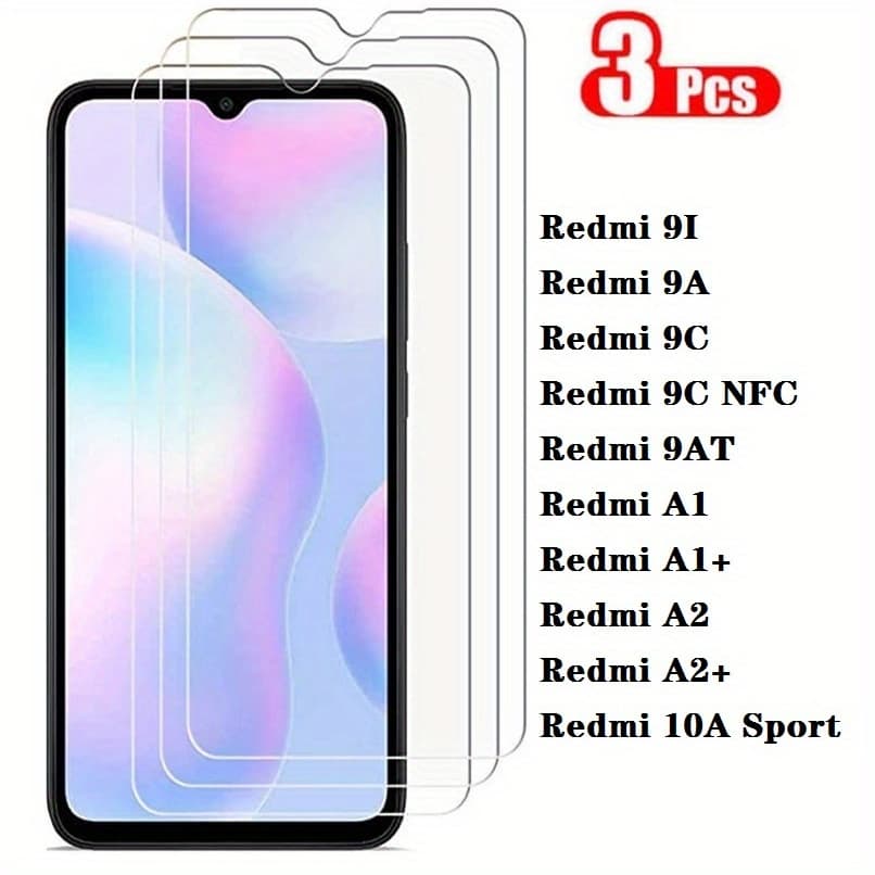 TEMU 3pcs Screen Protector For Xiaomi Redmi 9i/9a/9at/9c Nfc For Redmi A1/a1+/a2/a2+ For Redmi 10a Sport Tempered Glass