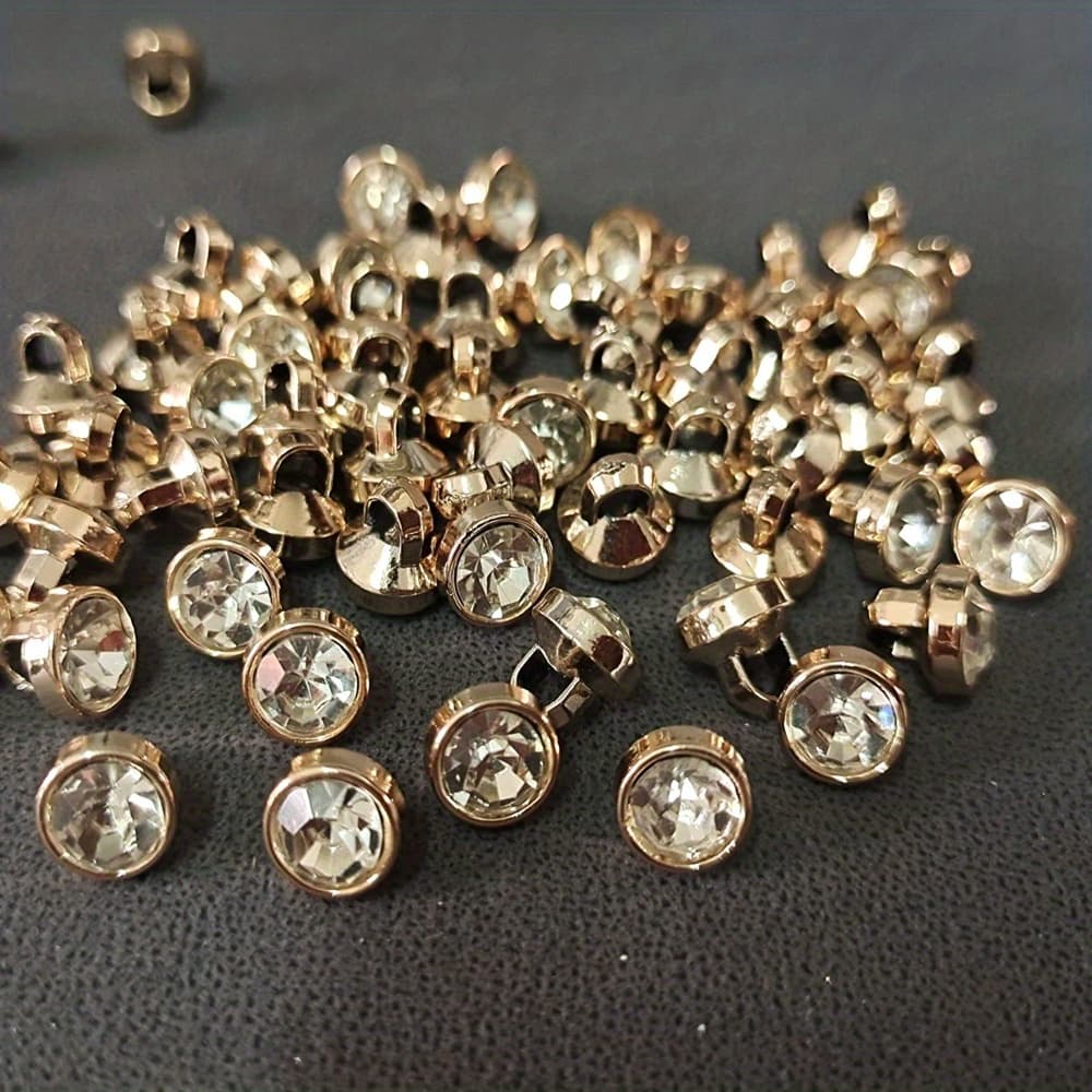 TEMU 50pcs 8mm Small Buttons Apparel Jewelry Decorations Accesories Sewing Applies
