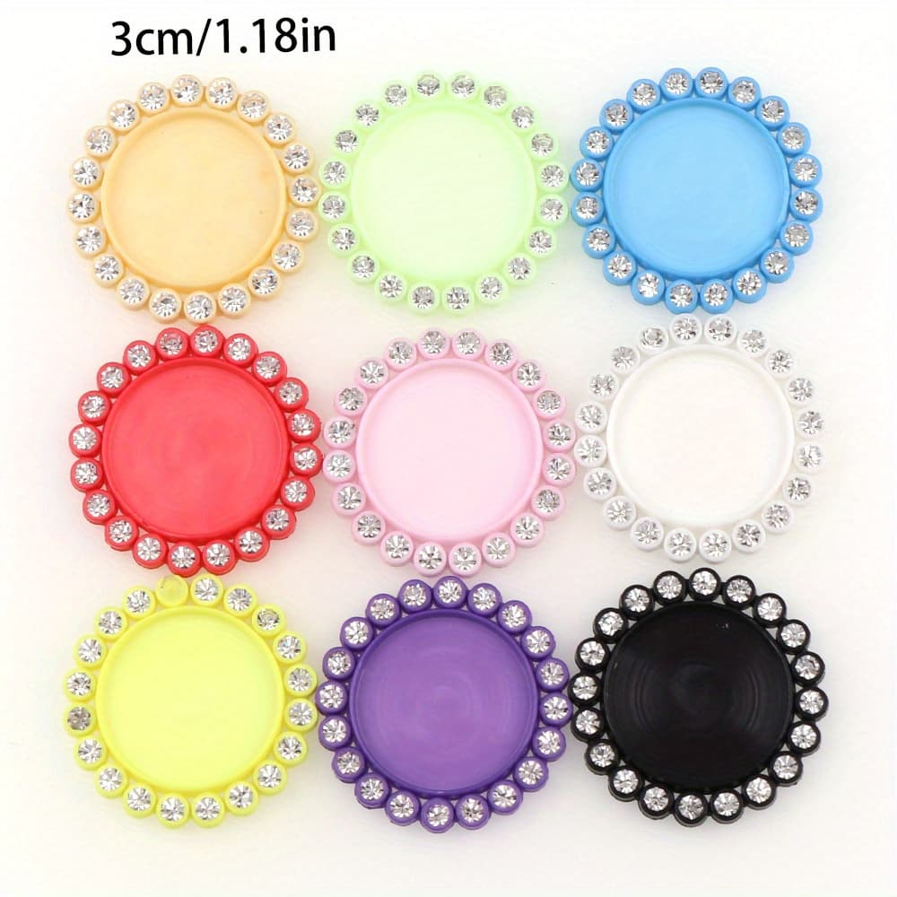 TEMU 20pcs Mixed Color Resin Base Tray