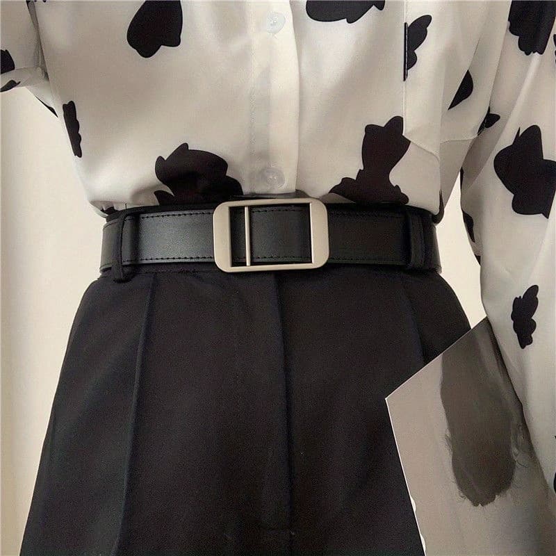 TEMU Unisex Free Size Belt For Women No-hole Luxury Designer Jeans Waist Belts Men Fashion Non-porous Waistband 177