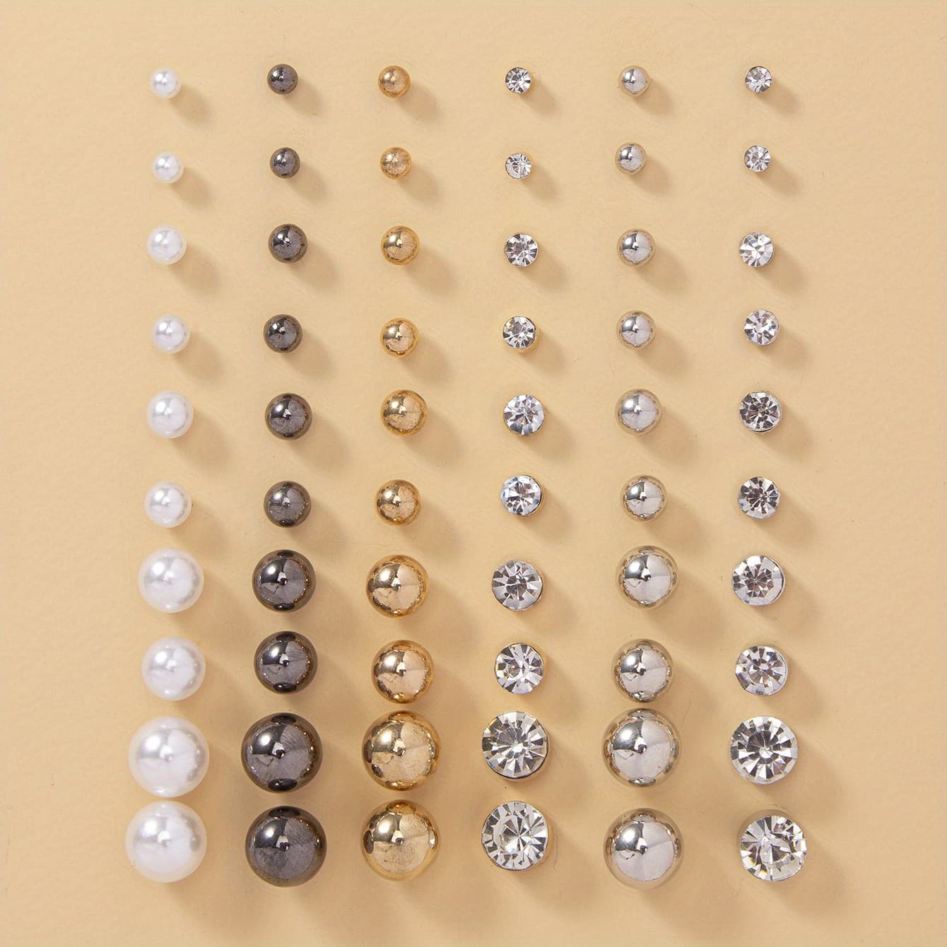 TEMU 30 Pairs Of Simple And Stylish Multi-style Stud Earrings Set
