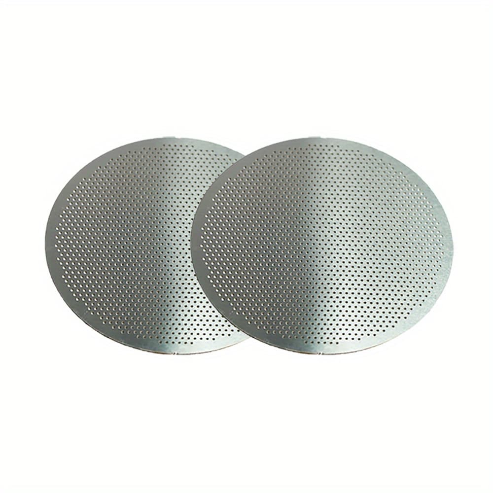 TEMU 2pcs Coffee Filters, 5.1/5.3/5.8cm (2.01/2.09/2.28inch) Espresso Puck Screen Reusable Stainless Steel Barista Coffee Filter Mesh Plate Espresso Filter, Coffee Accessories