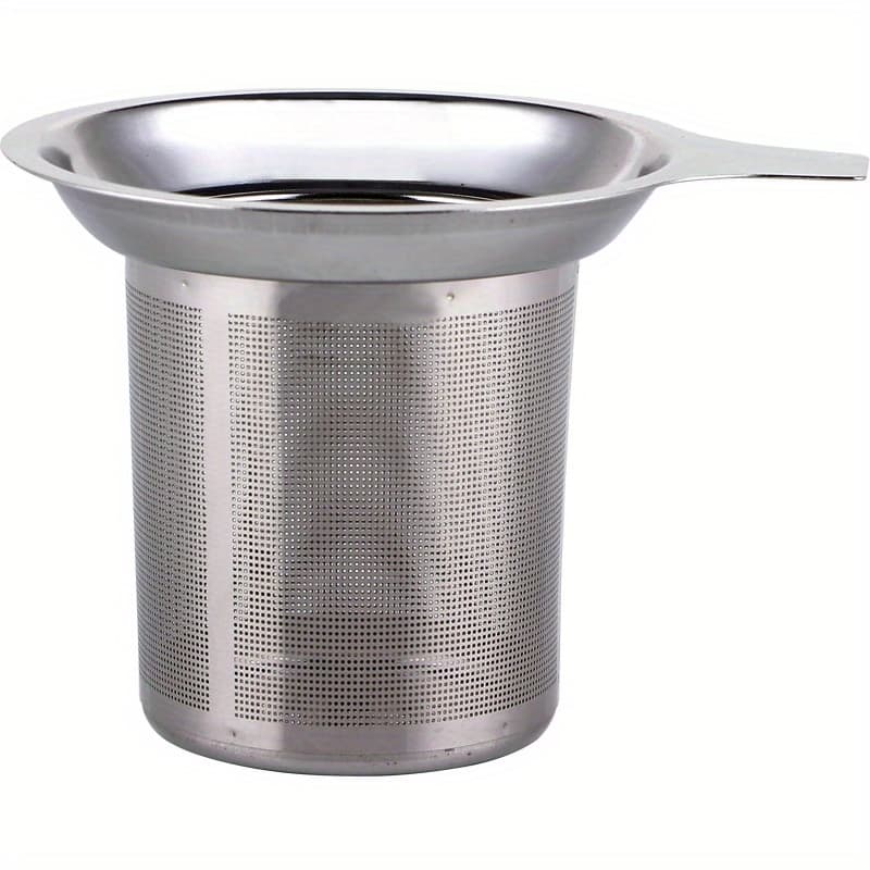 TEMU Stainless Steel Tea Infuser Strainer, Round Edge Single Mesh Filter, For Loose Leaf Tea, With Gift Tea Accessory, Tea Strainer