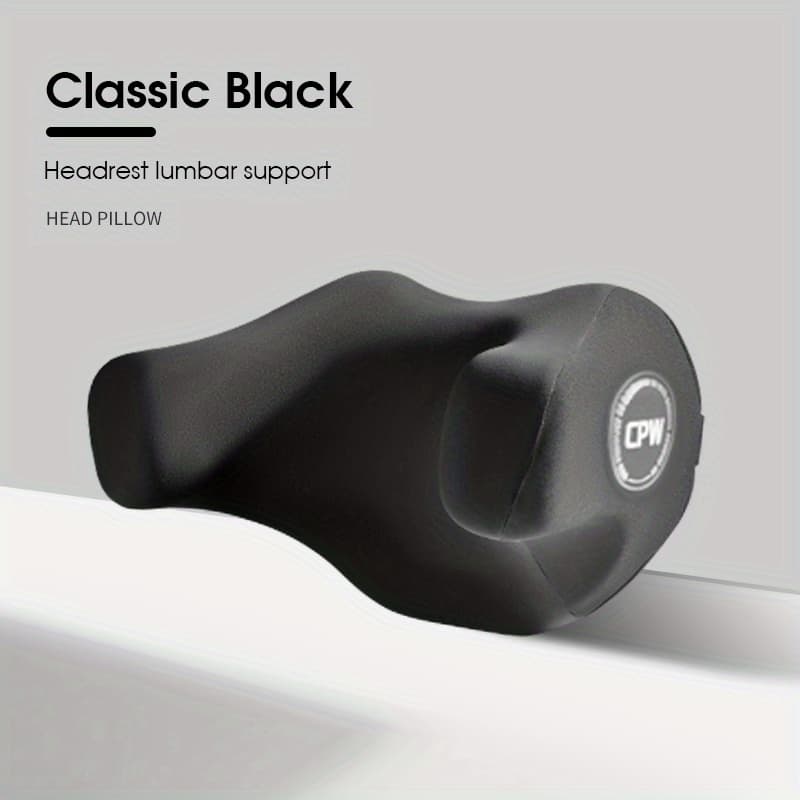 TEMU High-grade Car Headrest, Memory Foam Filled Polyester Car Neck Pillow For Car Automotive Supplies Accessories