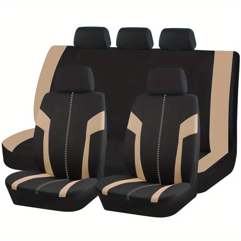 TEMU Car Seat Covers Set Pink For Women Airbag Compatible 9pcs Set Seat Cushion Protector Nice Decoration 9pcs Set