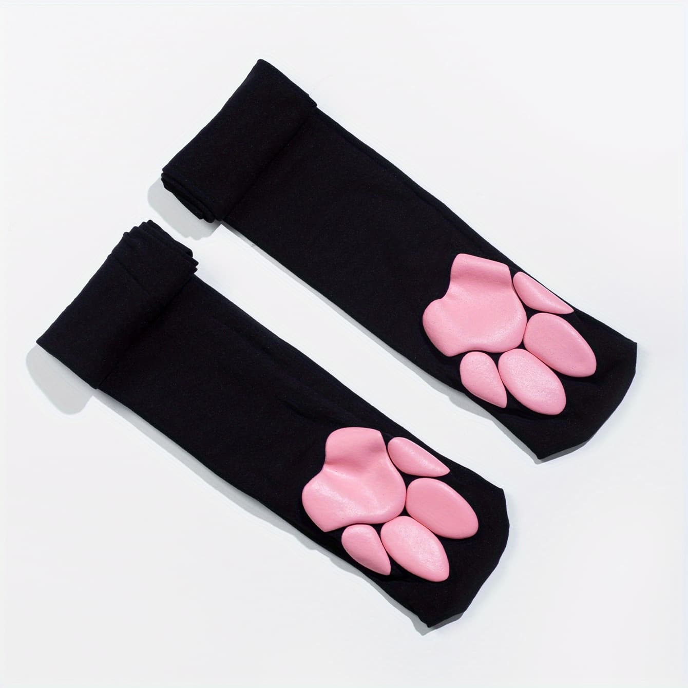TEMU Pair Of Bright Cute Print Decorative Y2k Fashionable Long Knee Socks Not Covering The