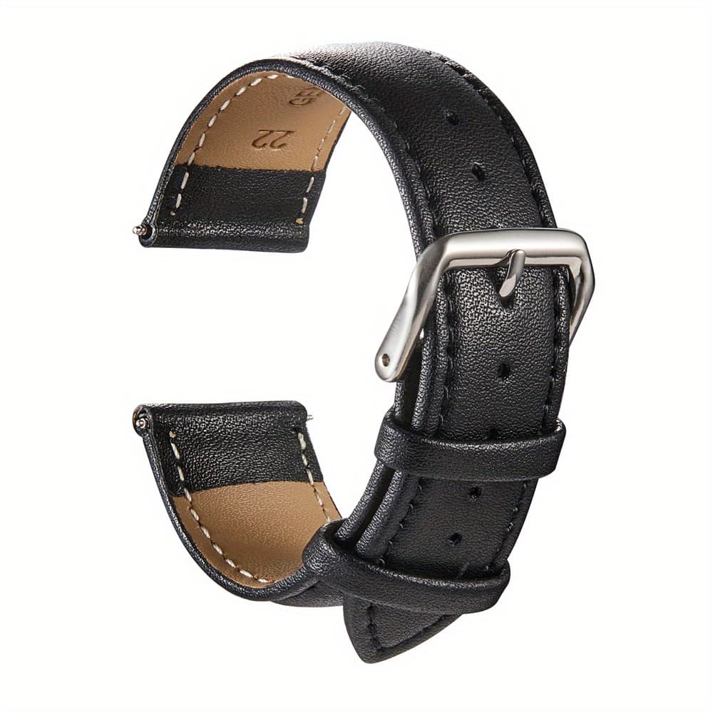 TEMU Men Women Soft Casual Watch Straps 18mm 20mm 22mm 24mm Watch Accessories Leather Business Watchband
