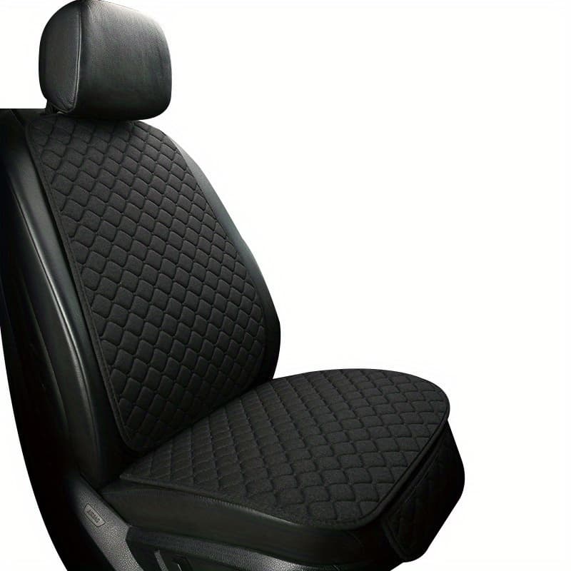 TEMU 2pcs Linen Vehicle Front Seat Covers - Breathable Flax Seat Protector Cushion Set - Comfortable Automotive Accessories For Seat Protection 1seat