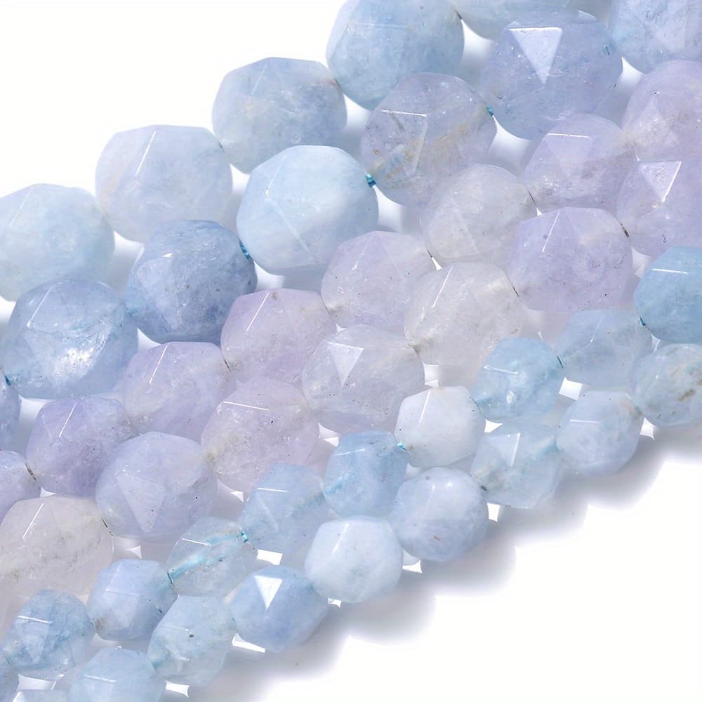 TEMU Natural Aquamarine Stone Beads Loose Spacer Beads For Jewelry Making Diy Bracelet Necklace Accessories 6/8/10mm