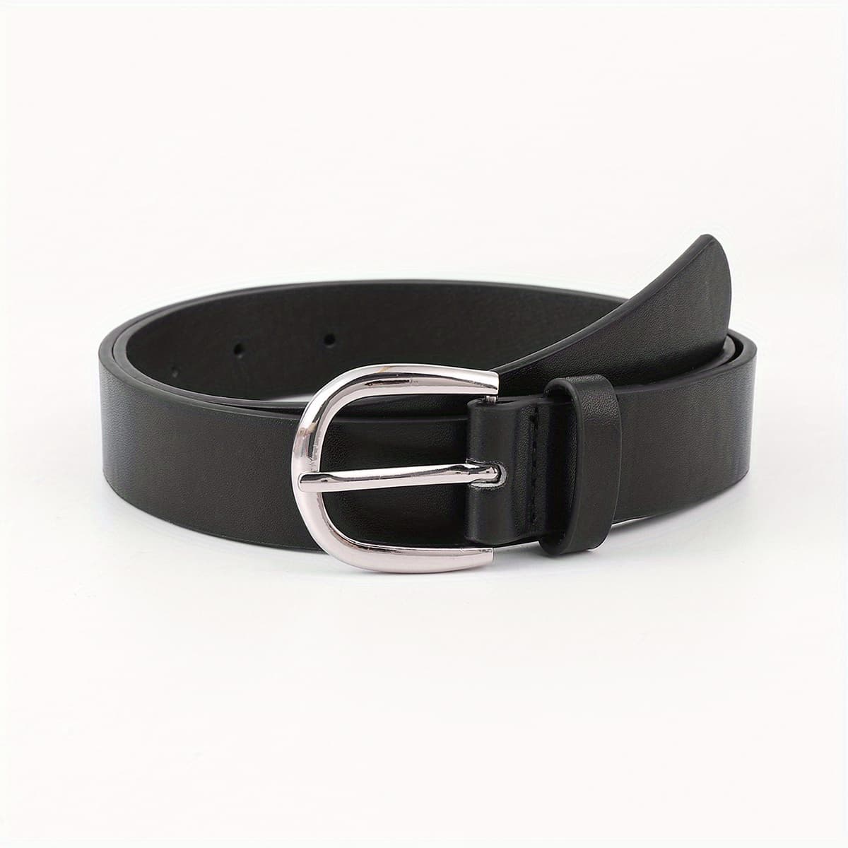 TEMU 1pc Women' Classic Solid/animal Print Decor Jeans Belt