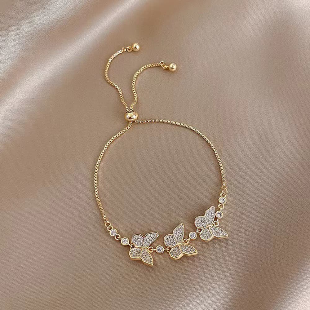 TEMU [1pc Exquisite Luxury Bracelet] Elegant Luxury Bracelet, Alloy With Synthetic Zirconia, Adjustable, For Daily Wear & Gift-, Perfect For Valentine's Day & All
