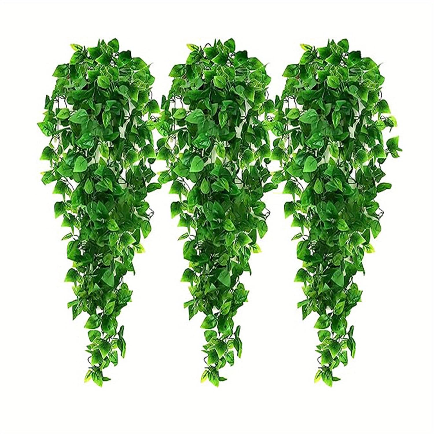 TEMU 3pcs Artificial Hanging Plants, 3.6ft Fake Ivy Vine For Wall House Room Indoor Outdoor Decoration
