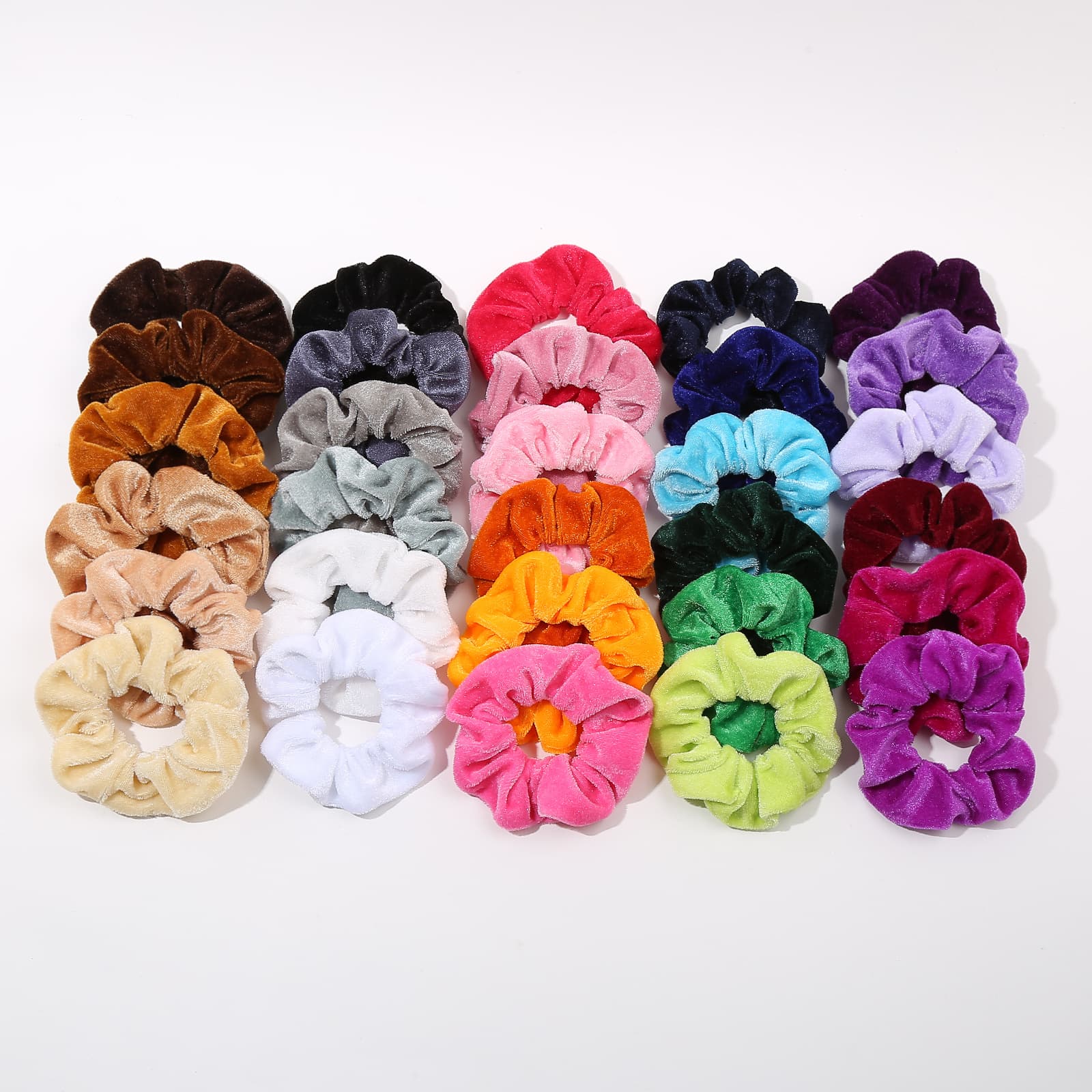 TEMU 30pcs Hair Ties Flannel Ladies Curly Hair Bands Hair Ties Hair Ropes Hair Additions Thanksgiving Christmas Gifts