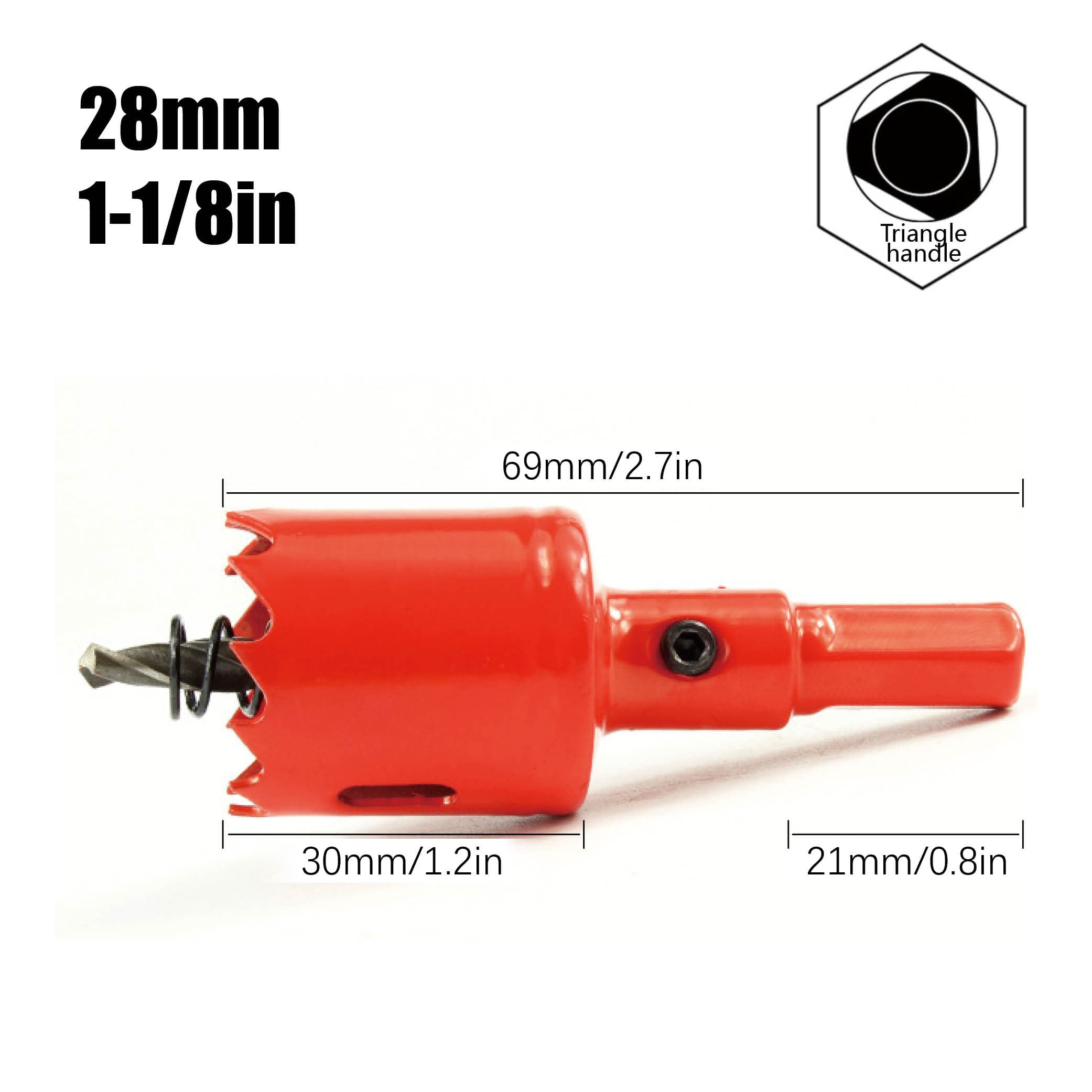 TEMU M42 Red Bit For Wood, Drywall, Pvc Pipe, Downlight, Plastic, And Metal Conduit Drilling