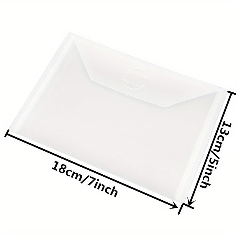 TEMU 10pcs Plastic Stamp And Die Storage Bags Scrapbooking Die Cuts Crafts Storage Pocket Envelopes Stencil Organizer Bags For Card Making