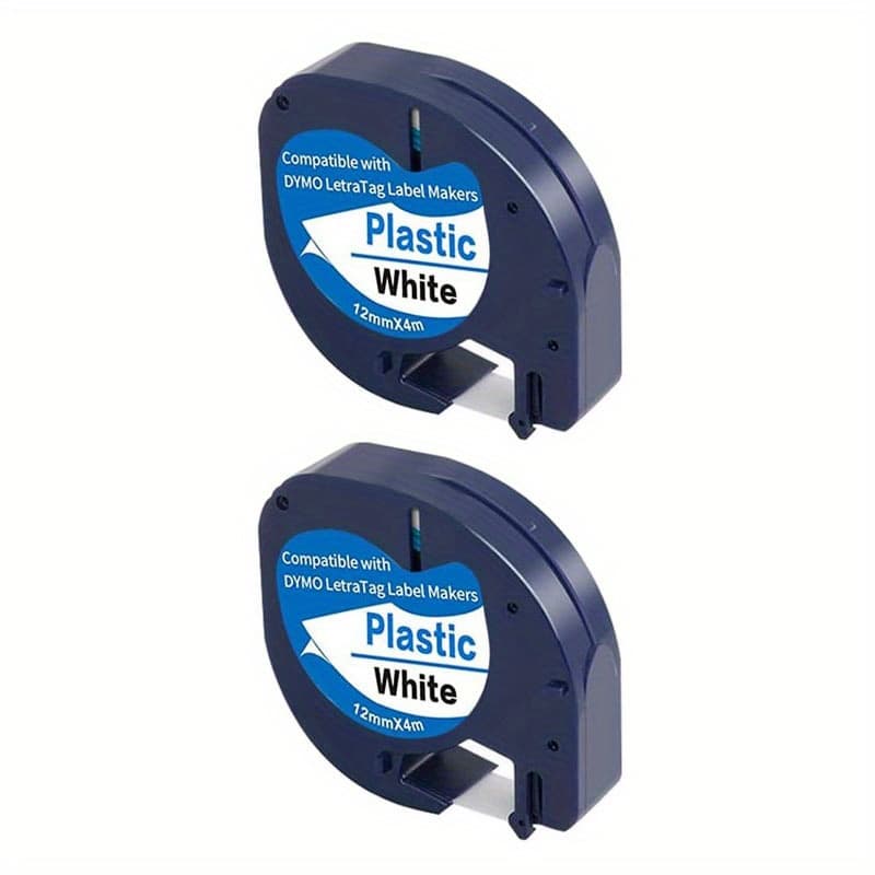 TEMU Compatible Tape Replacement Core 91331, White Plastic Label Refill 13 Labeling Tape, Compatible With Lt- Lt-100h 12mm X 4m, 2-pack