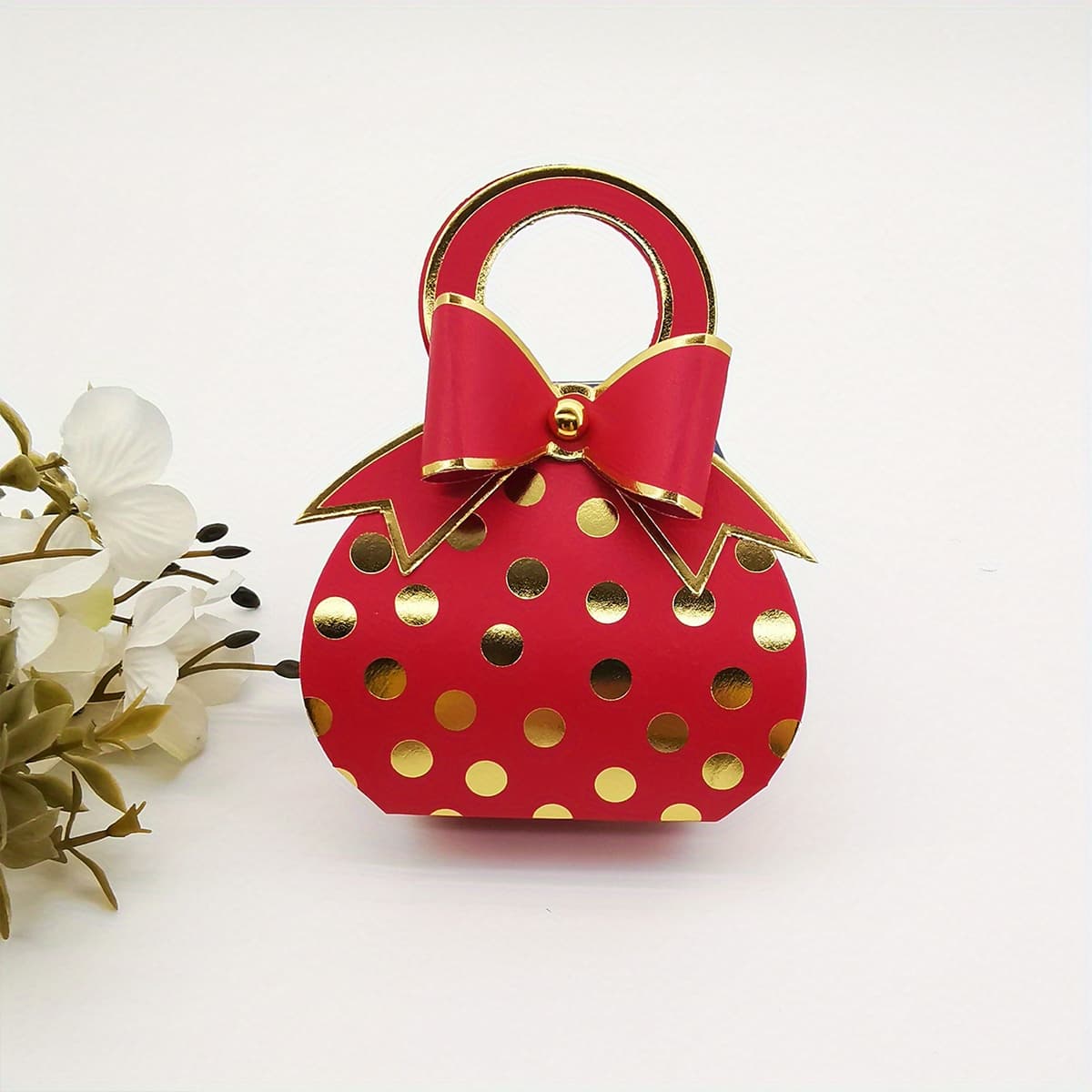 TEMU Gift For Her/him 10-pack Polka Dot Bow Gift Packaging Boxes Wedding Candy Boxes Creative Handheld Ins Polka Dot Candy Gift Boxes Table Candy Bow Paper Boxes
