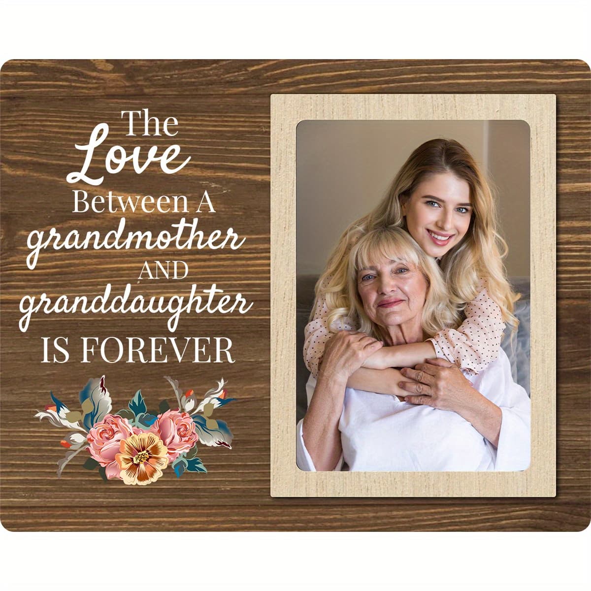 TEMU 1pc Grandma & Granddaughter Picture Frame Gifts, The Love Between A & Granddaughter Is Forever, Gifts For Grandma, Birthday Christmas Gifts For From Granddaughter
