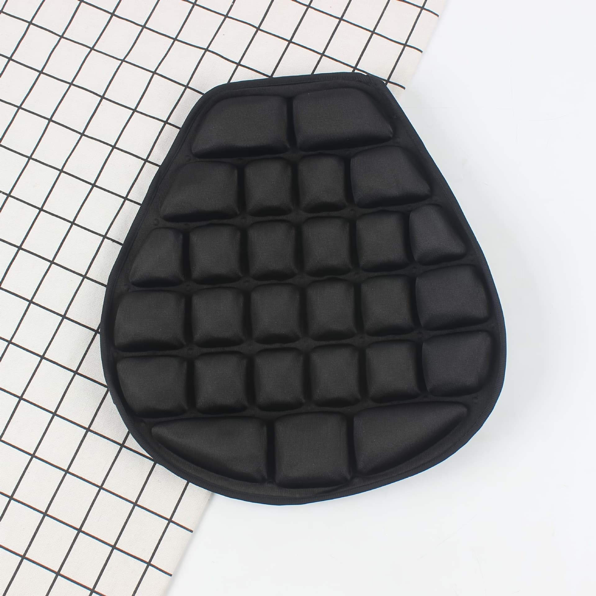 TEMU Motorcycle Seat Cushion With Mesh Storage Bag - Shock-absorbing, Sunscreen Compatible Accessory