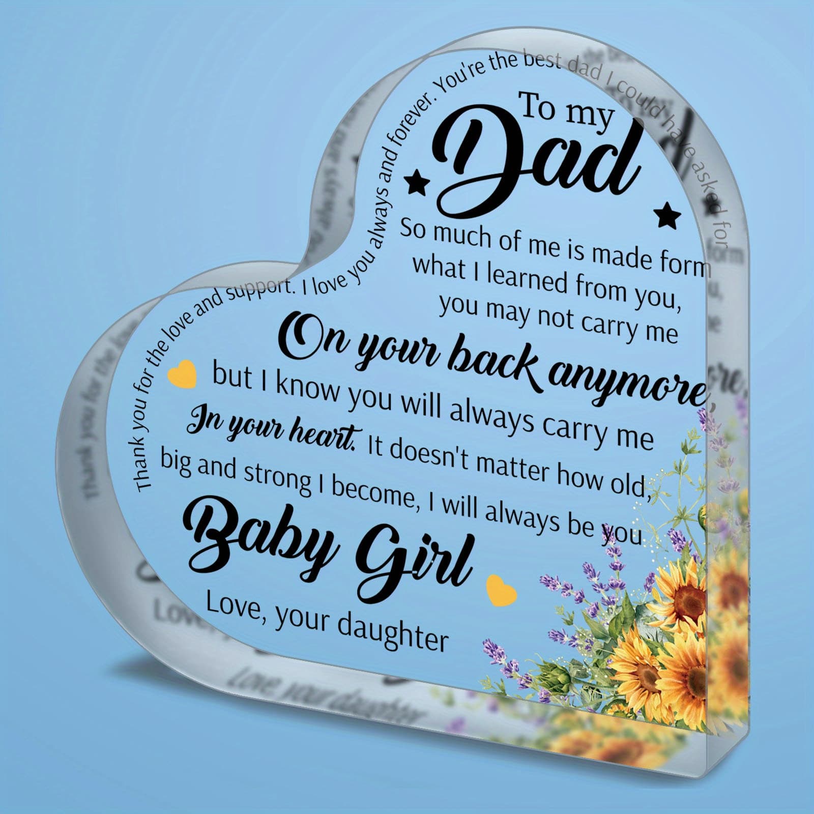 TEMU 2d Flat, 1pc Acrylic Puzzle Plaque, Gifts For Dad - Acrylic Block Puzzle Plaque Decorations - Delicate Dad Gifts From Daughter Son - Christmas Thanksgiving Birthday Gifts For Dad, Room Decor