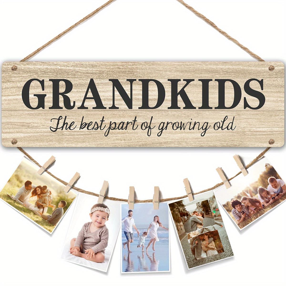 TEMU 1 Set Gifts For Grandma & Grandpa From Grandchildren, Or Grand Kids Photo Holder, Best Christmas Or Birthday Gifts For Grandparents From Granddaughter And Grandson