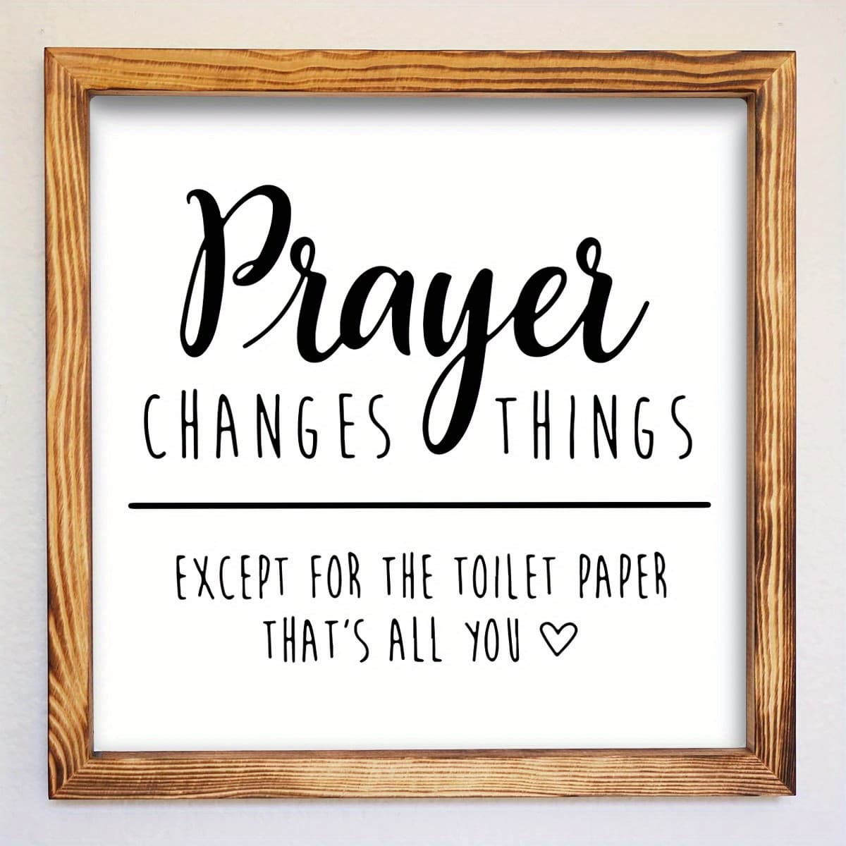 TEMU Wood , For The On You Wood Frame Decor Hanging For Bathroom