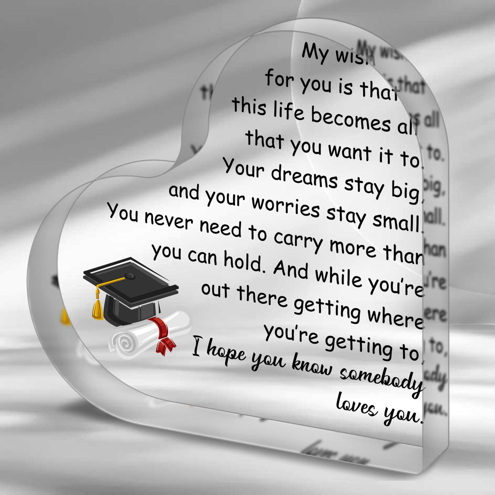 TEMU 1pc Graduation Gifts For Her Him, Graduation Desk Decor Acrylic Desk Plaque Sign Home Desk Sign Keepsake Grad Present