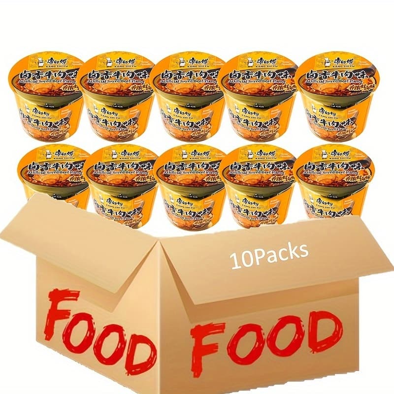 TEMU [10packs] Master Kong, Braised Beef Cup Noodles, 3.88oz*10packs