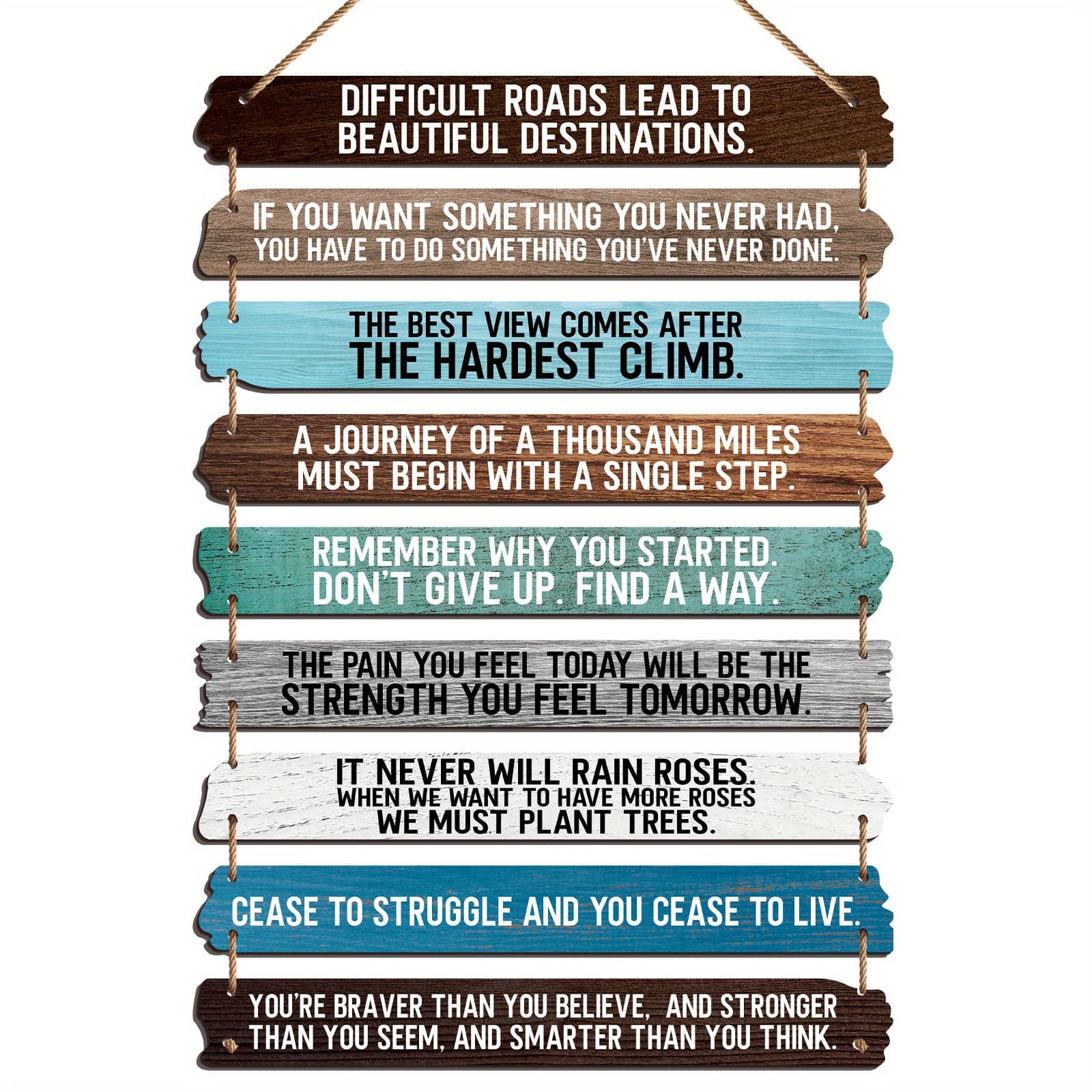 TEMU A Set Of For The Office, Featuring A Rustic . This Decorative Sign Showcases Suitable For Spaces Like The Living Room, Bedroom, Bathroom, Classroom, And Gym