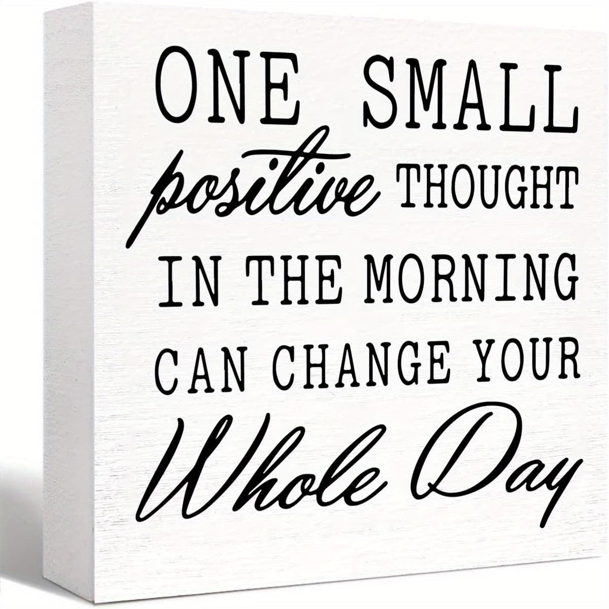 TEMU One-piece Pvc, "a Little Positive " Inspirational Pvc Desktop Decoration - Perfect Gift For Women, Versatile Indoor/outdoor Home Decor