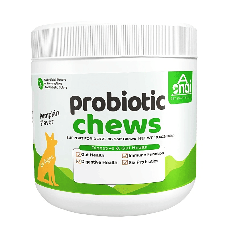 TEMU Probiotic Chews For Dogs - Promoting Skin And Ear Wellness, Enhancing Gut Function, Balancing Yeast Levels, And Aiding Digestive Health With Probiotics, 10.6oz