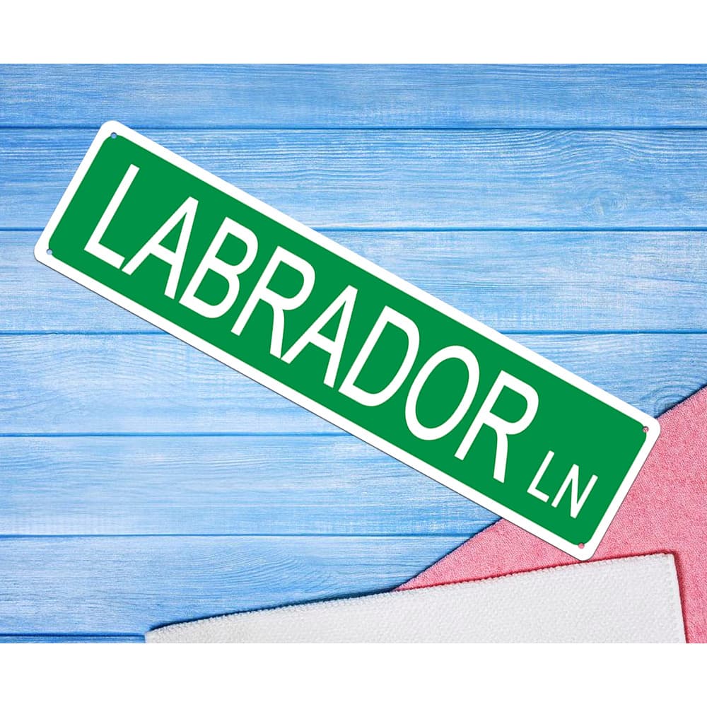 TEMU Vintage "labrador" Metal Tin Sign - 4x16in Waterproof & Dust-proof Wall Decor For Home, Bar, Cafe, Or Garage - Indoor & Outdoor Use, Holiday Ornaments, And Party Supplies, Metal Wall Art Decor