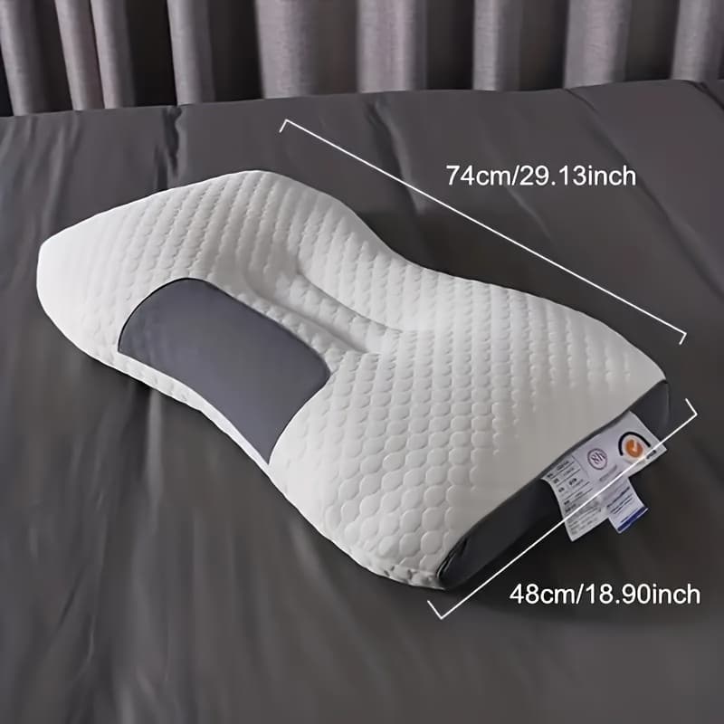 TEMU 1pc Premium Knitted Sp Neck - Massage Core, Breathable Moisture Absorption, Soft Household Decorative Pillow For Bedding, Living Room, And Bedroom