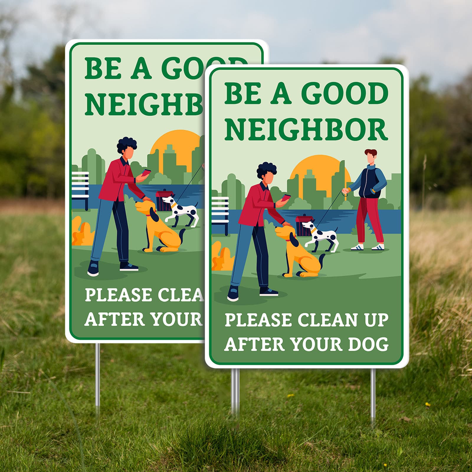 TEMU 1set Hollow Board Off Grass Signs - Yard Markers For Park, Garden & Lawn, Sun-resistant, - Pet Potty Area Display, Show By No Pooping