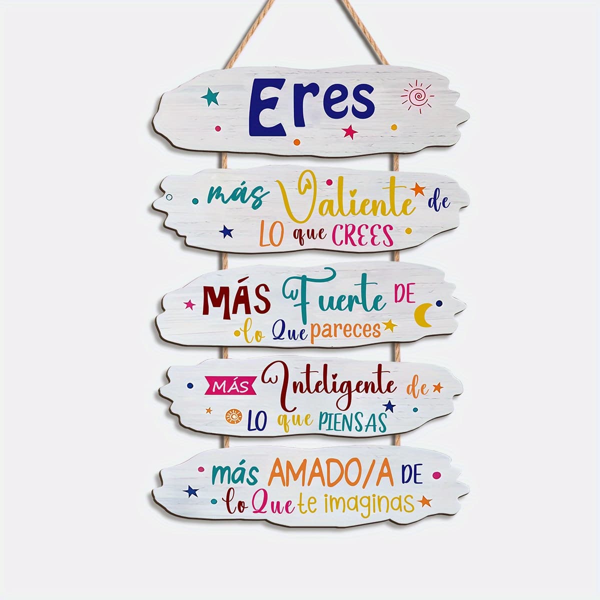 TEMU 1pc Decorative Hanging Ornament, Family Gift, Birthday Gift, Room Decor, Encouragement And Motivational Phrases (spanish), Home Decor, Room Decor, Wall Decor Graduation Gift
