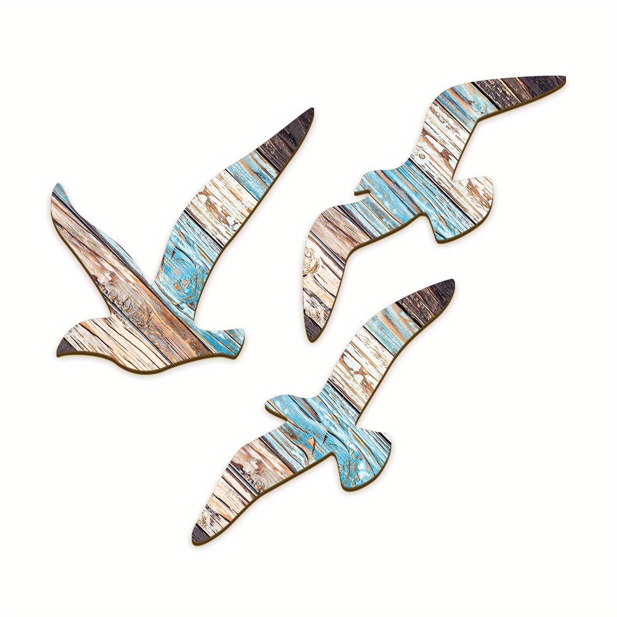 TEMU 2d Flat, 3pcs Seagull Element Wall Sticker Logo Decoration, Living Room Shop Bar Bar Hotel Beach House, Gift Multipurpose Wall Hanging, No Text, 2d Flat