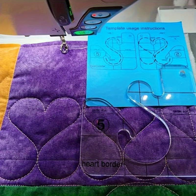 TEMU Template For Heart Border Quilting, Made Of Acrylic, Suitable For Quilting Projects