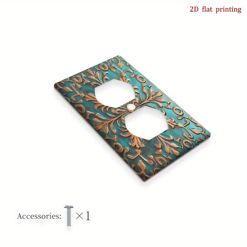 TEMU 1pc 2d Flat Printing Floral Pattern Decorative Wall Plate Cover,exquisite Art Design,adds To Any Room,kitchen,or Bathroom Decor, 2d Flat