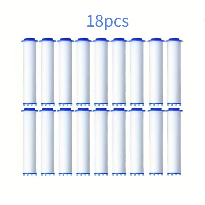 TEMU 18pcs Showerhead Filter Set Shower Filter - Pp Water Fiber Filter For Showerheads - Water Purification - Bathroom Additions - Water Fiber Material - Complete Set Type, Use