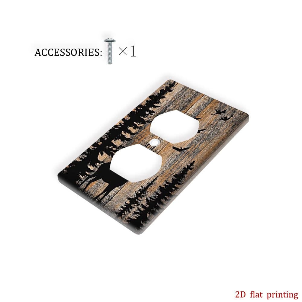 TEMU 1pc [2d Flat Printing] Birds Tree Sky Light Switch Cover Decorative Switch Plate And Outlet Covers Wall Plate For Kitchen Bedroom Decor Spots Wall Decor, 2d Flat