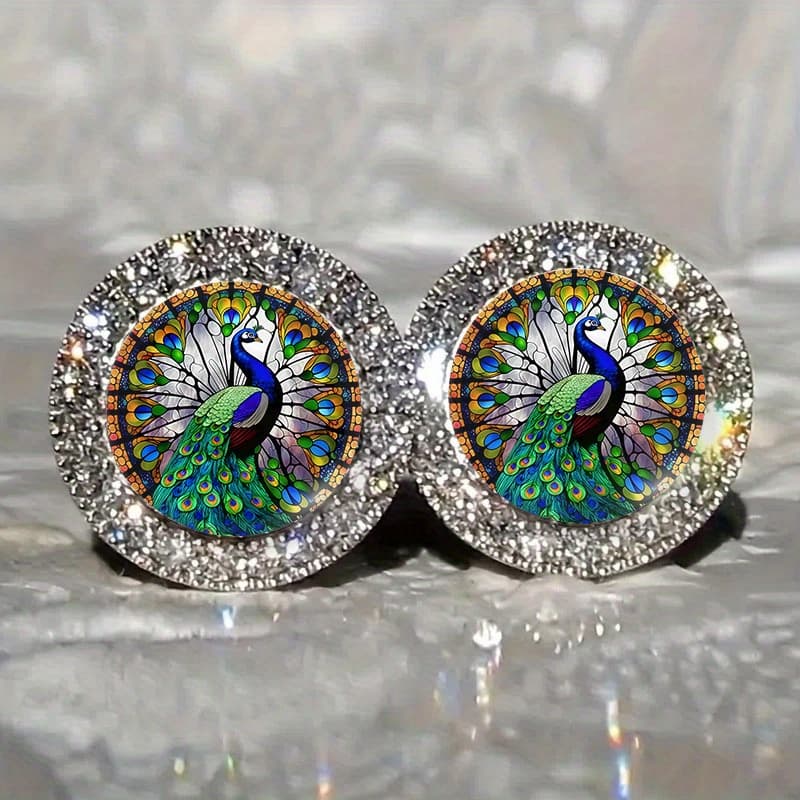 TEMU The Stunning Stained Glass Window Features A , Making It A Perfect Piece Of Jewelry For Stylish Outfits, An Gift, And A Fashionable