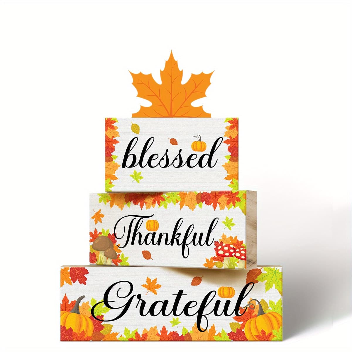 TEMU 1 Set Fall Thanksgiving Wood Long Party Table Centerpieces Autumn, Fall Leaves Fall Decorations Thanksgiving Gifts Thanksgiving Table Centerpieces Farmhouse Home Party Decorations