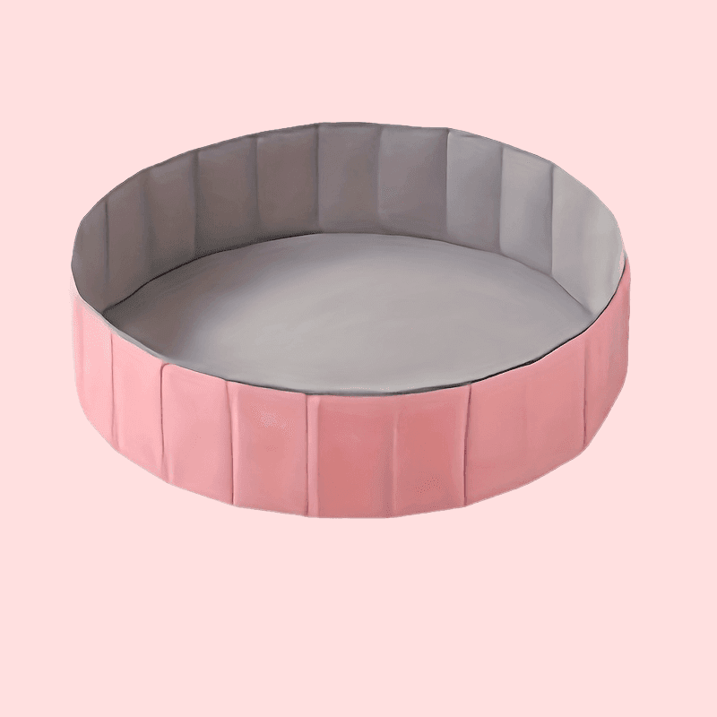 TEMU Advanced Pink Folding Ball Pool Fence | Easy To Fold And Store, Suitable For Outdoor And Indoor Games, Toys, And Pet Dogs