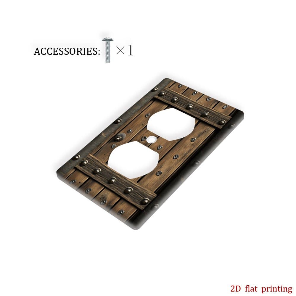 TEMU 1pc Switch Wall Plate, Stylish Pattern, Printed Panel, Home Decor For Bedroom, Kitchen, And Living Room, , Durable, And Safe