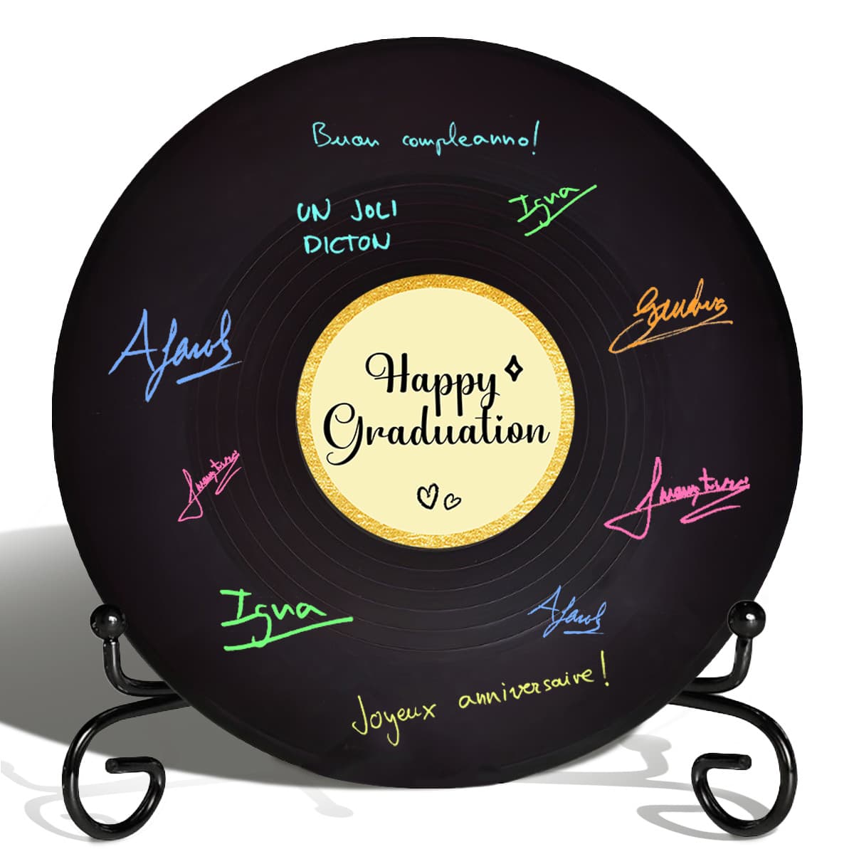 TEMU 1pc Record Graduation Guestbook & With Stand - Frame Signature Album, Party Poster For Signing Ceremony, Keepsake For Grad Parties, Prom, Unisex Gift For Him/her, Party Supplies Suitable For